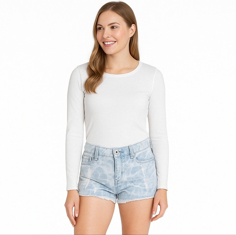 Forever 21 Acid Wash Denim Shorts Size 31